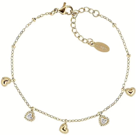 Bracciale Amen Donna Acciaio donna in Acciaio Zircone ACBR815624G - ACBR815624G